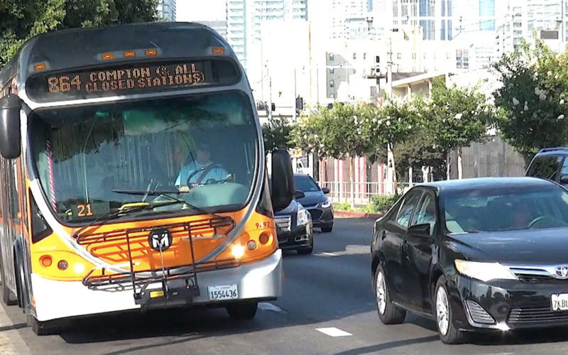 Image for: Bus Lane in Bloom: Flower Street and the Urgency of Speeding Up LA Bus Service